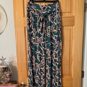 Abound Teal and Beige Wide Leg Pants